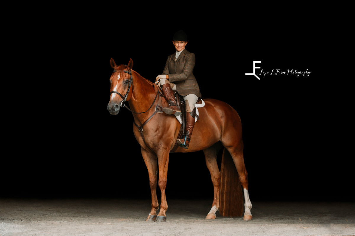 Laze L Farm Photography | Equine Photography | Abbot Creek Stable | Blacked out photo on the horse