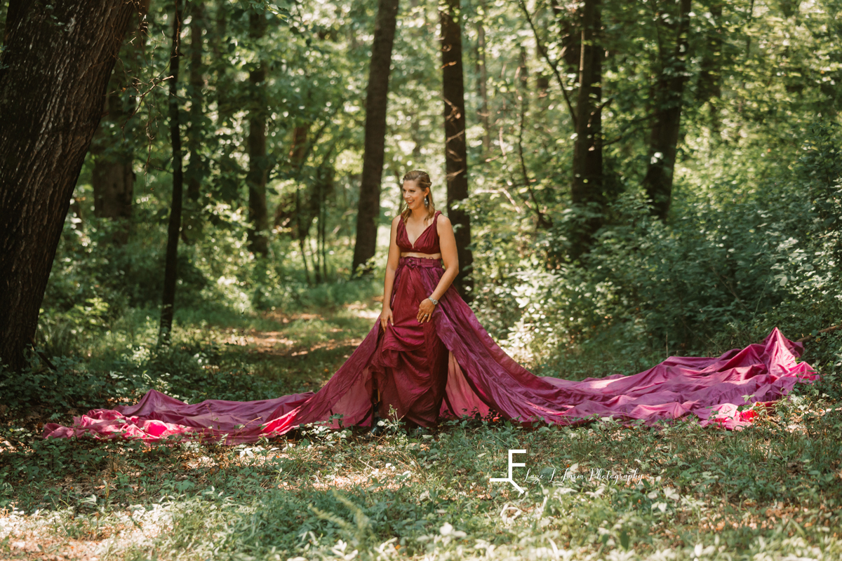 Laze L Farm Photography | Parachute Dress | The Emerald Hill | April standing in the dress