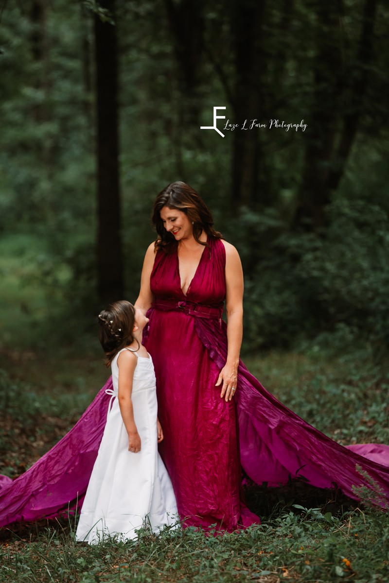 Laze L Farm Photography | Parachute Dress | The Emerald Hill | Stephanie and child