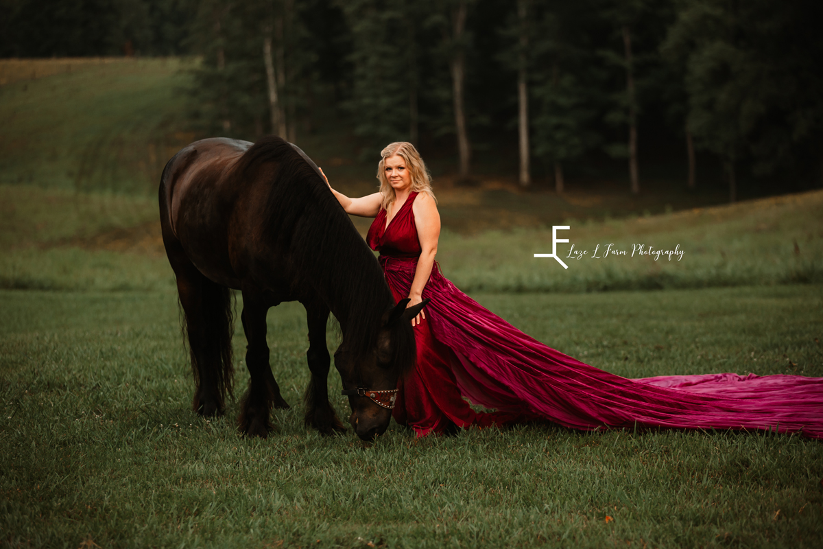 Laze L Farm Photography | Parachute Dress | The Emerald Hill | Traci and friesian