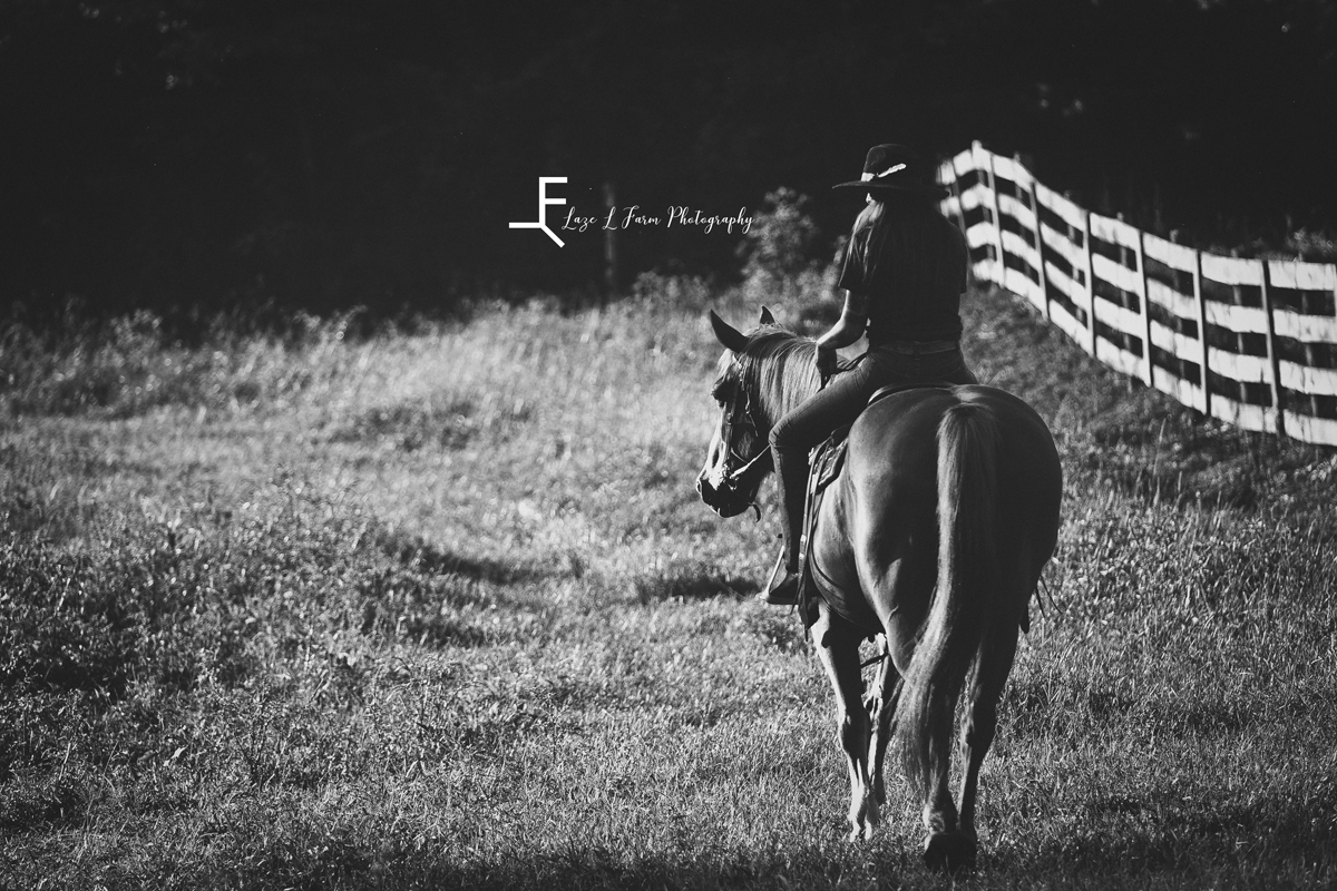 Laze L Farm Photography | Western Lifestyle | Mercy Grey | Taylorsville NC | cowgirl checking fence