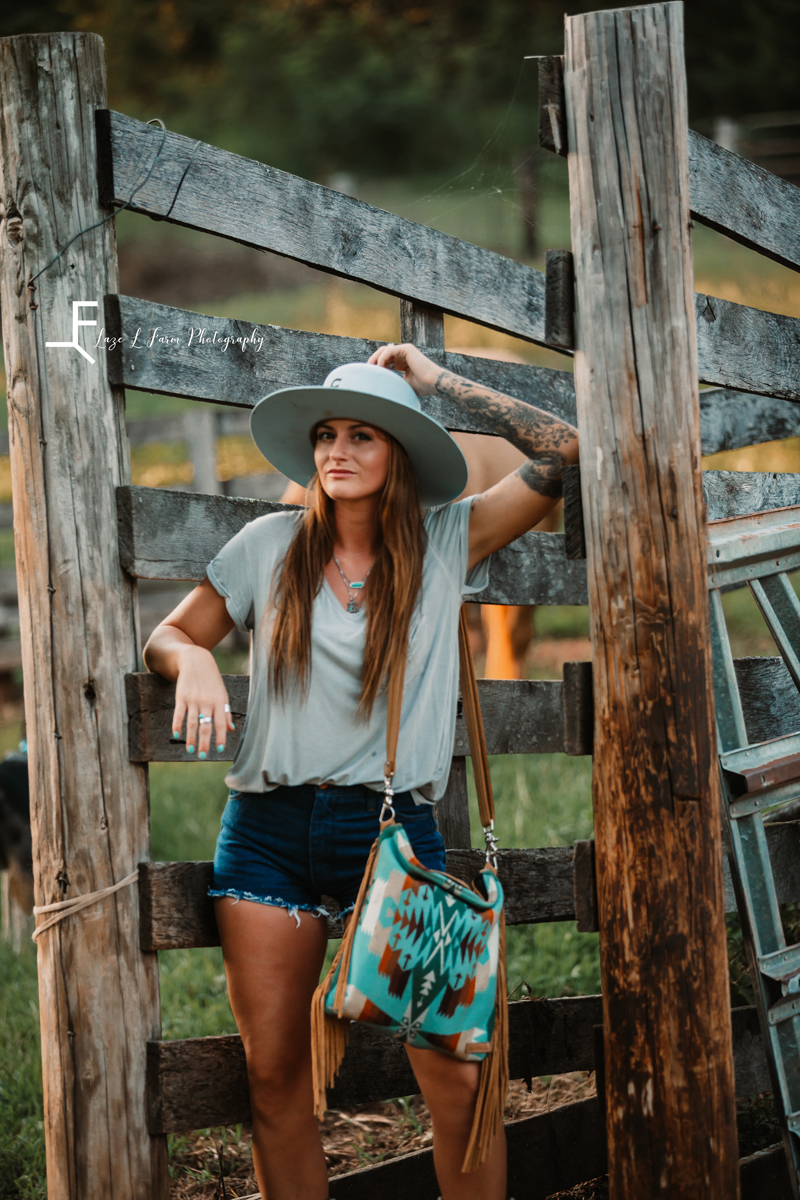 Laze L Farm Photography | Western Lifestyle | Mercy Grey | Taylorsville NC | cowgirl in stockyard