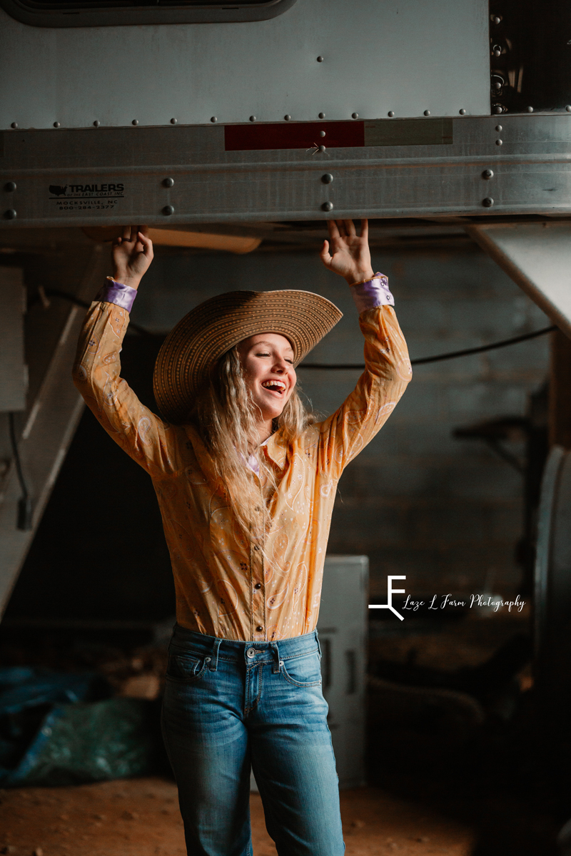 Laze L Farm Photography | Western Lifestyle | Dudley Shoals NC | zoey laughing, candid