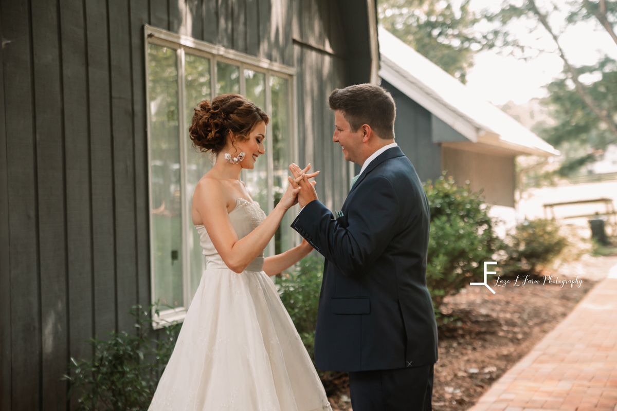 Laze L Farm Photography | Wedding Photography | Hickory NC | First look candid
