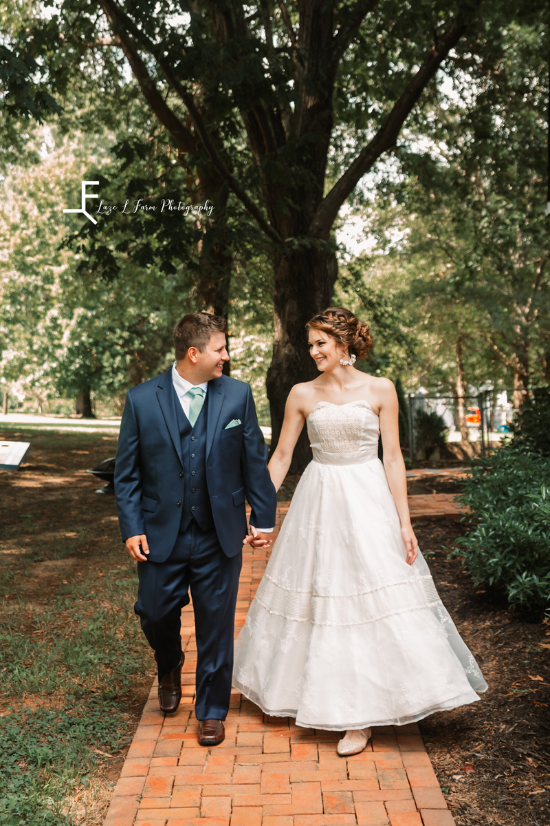 Laze L Farm Photography | Wedding Photography | Hickory NC | Couple walking together