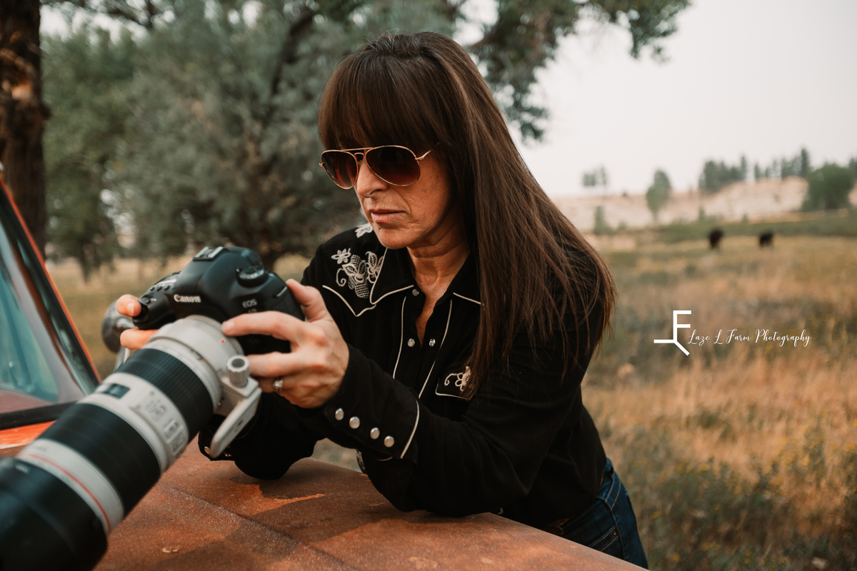 Laze L Farm Photography | Billings Montana | Mary with camera