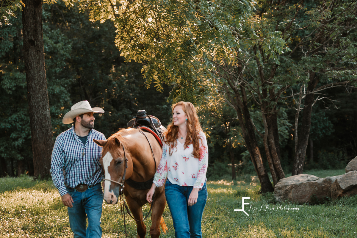 Laze L Farm Photography | Cowboy Blind Date Photo Shoot | Taylorsville NC | Candid with the horses