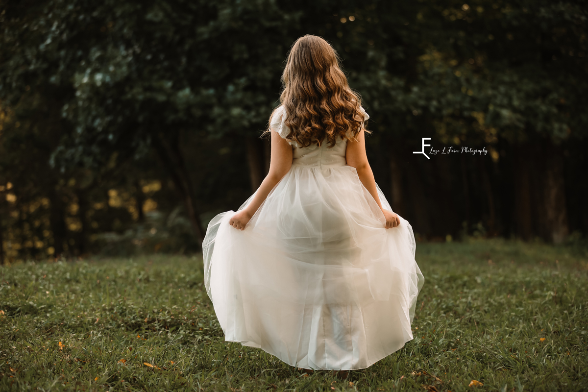 Laze L Farm Photography | Equine Photography | Taylorsville NC | Back of the dress