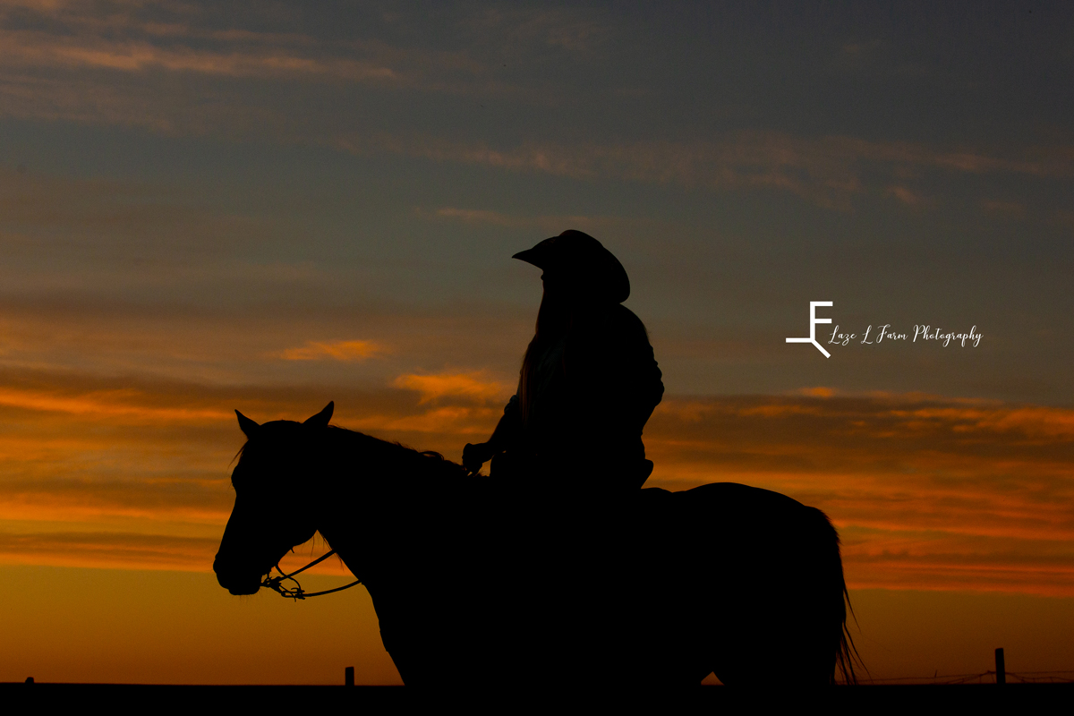 Laze L Farm Photography | Western Lifestyle | Taylorsville NC | Sunset silhouette