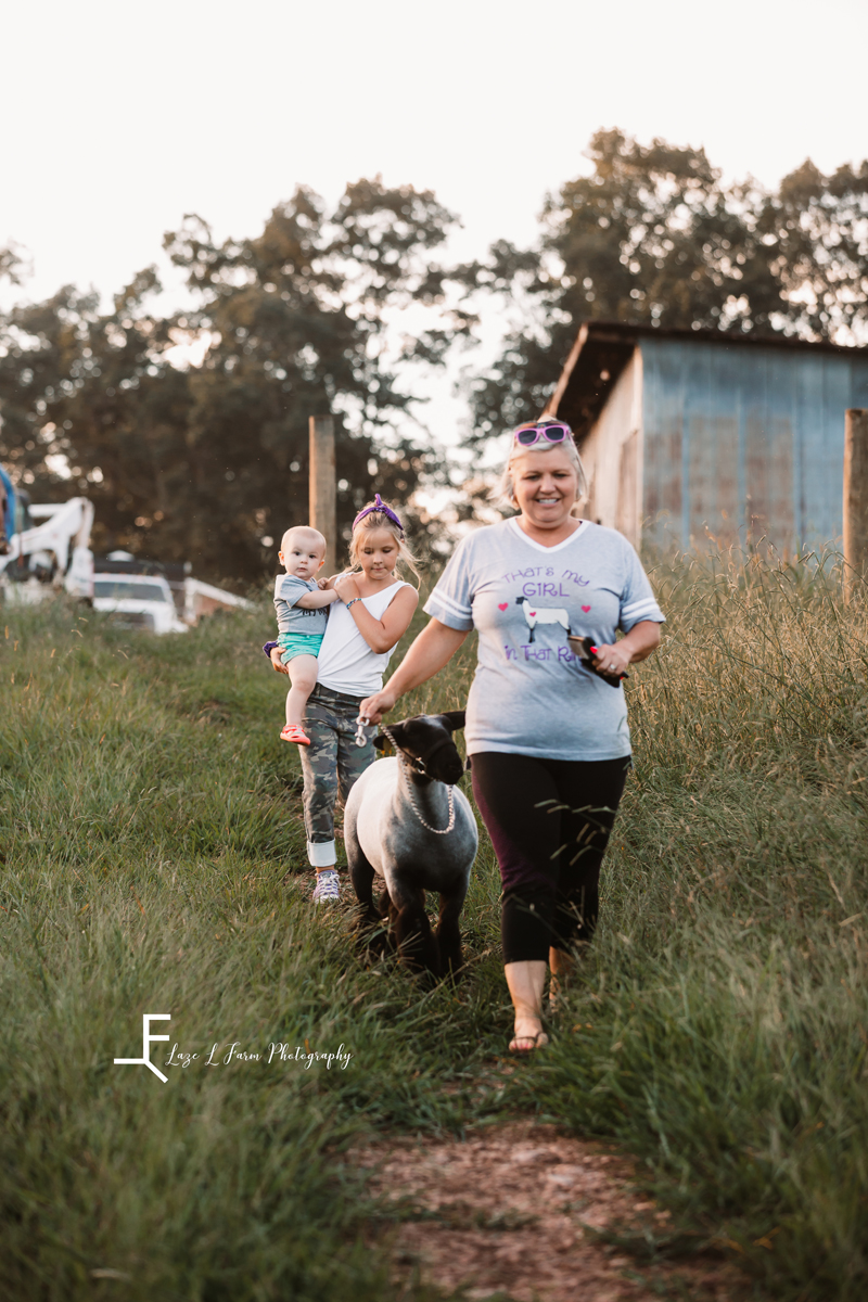 Laze L Farm Photography | Farm Session | Taylorsville NC | Walking the sheep