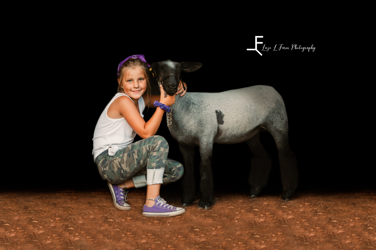 Laze L Farm Photography | Farm Session | Taylorsville NC | Daughter with the sheep