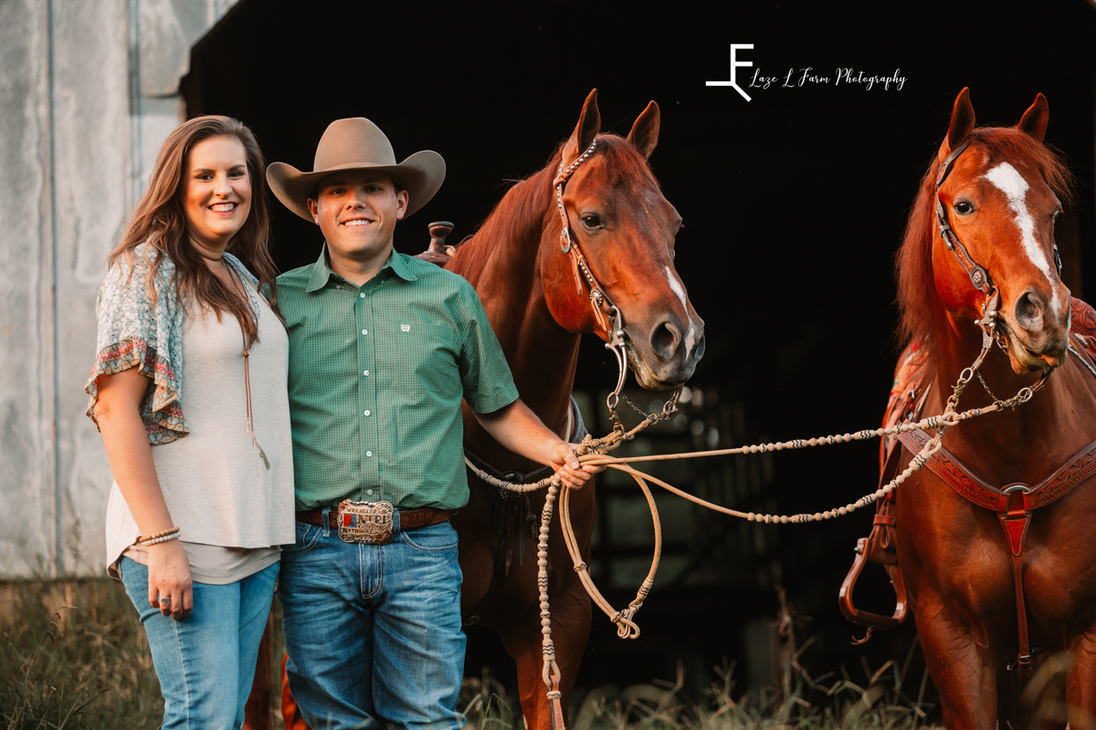 Laze L Farm Photography | Farm Session | Taylorsville NC | Couples and their horses