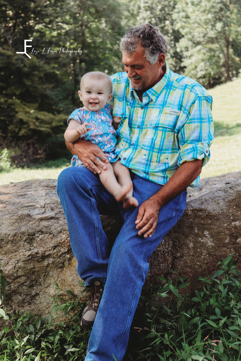 Laze L Farm Photography | Family Pictures | Taylorsville NC | Grandpa and Lyza