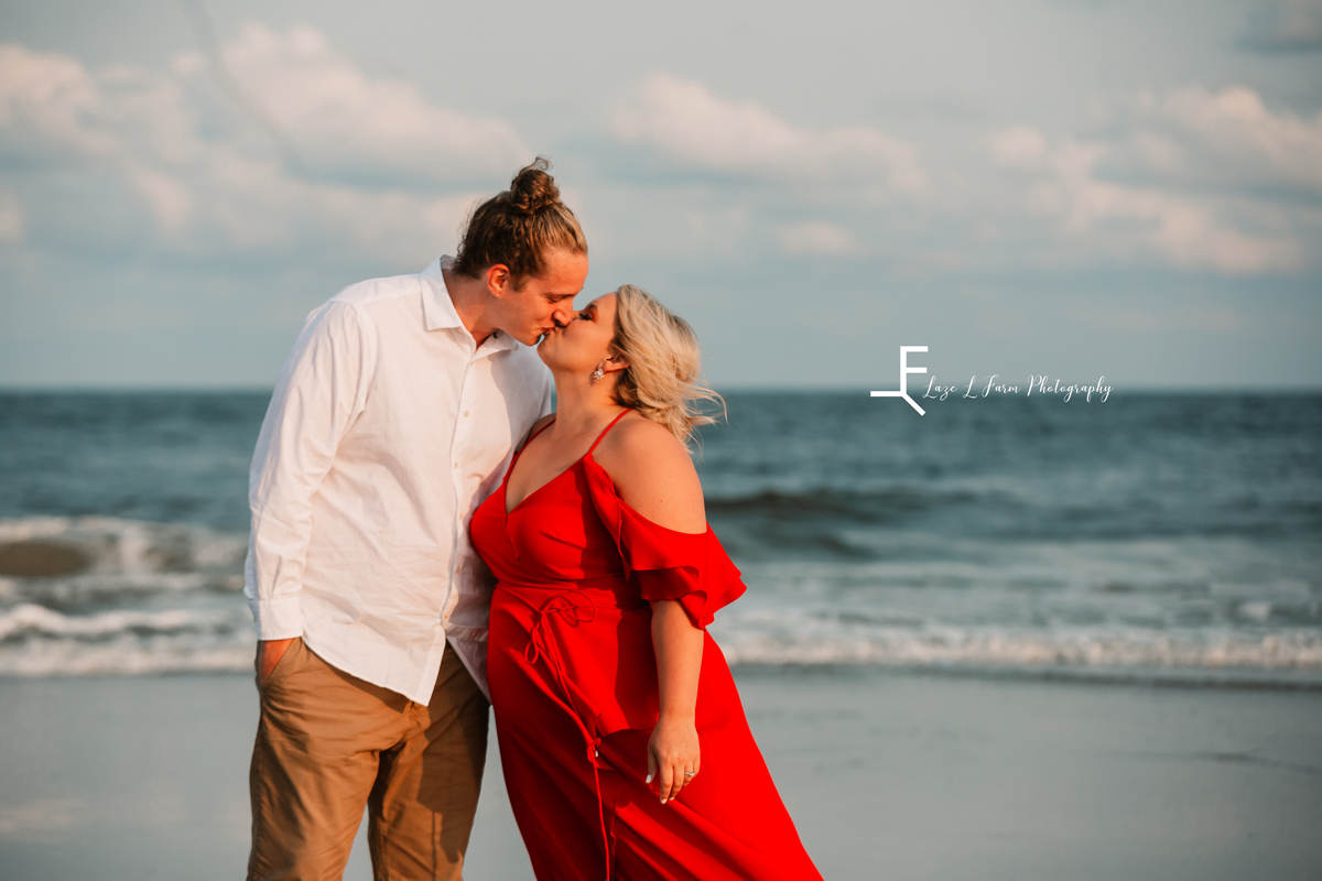 Laze L Farm Photography | Beach Session | Tybee Island GA | kissing on the beach