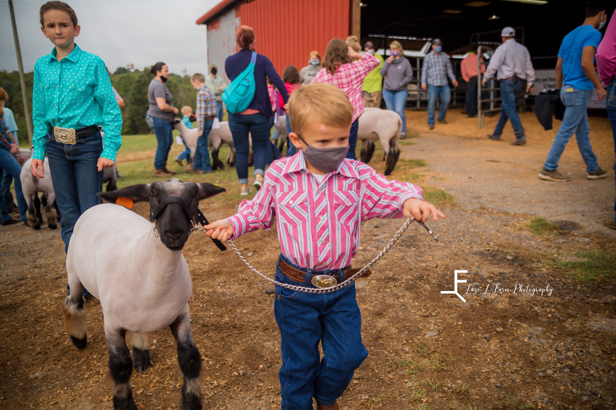 Laze L Farm Photography | Livestock Show | Lenoir NC | boy walking a sheep