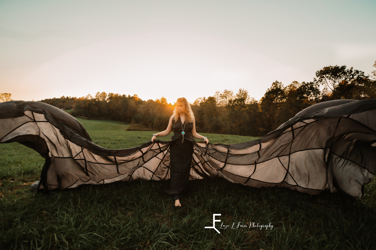 Laze L Farm Photography | Parachute Dress | Taylorsville NC | floating the dress