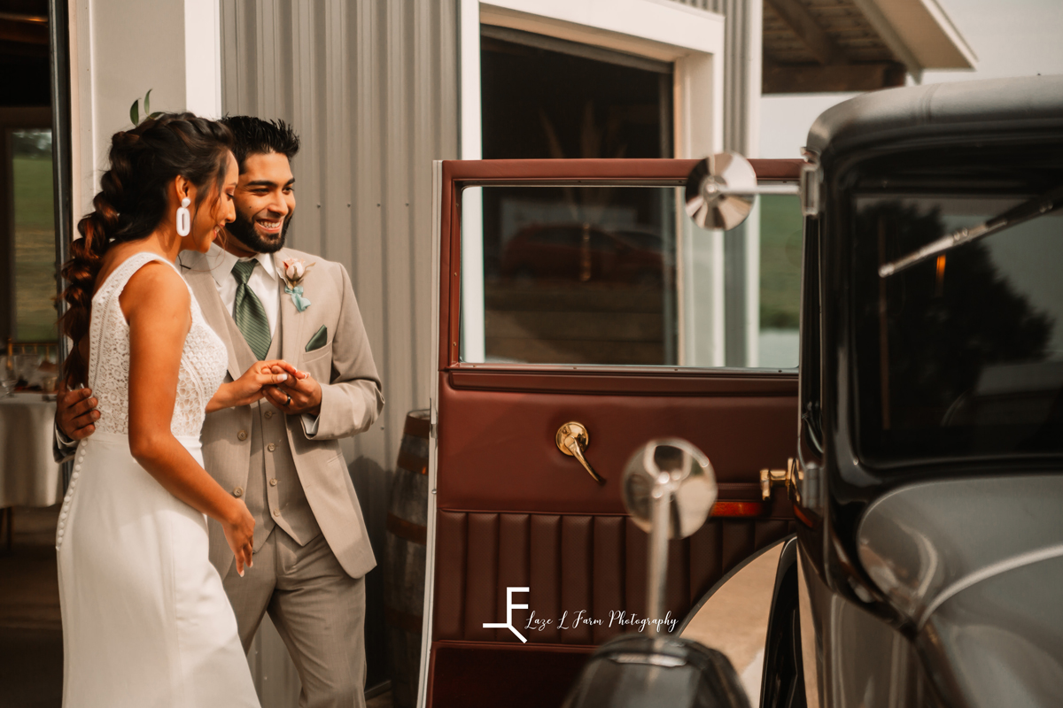 Laze L Farm Photography | Styled Shoot | The Emerald Hill | leading bride to the car