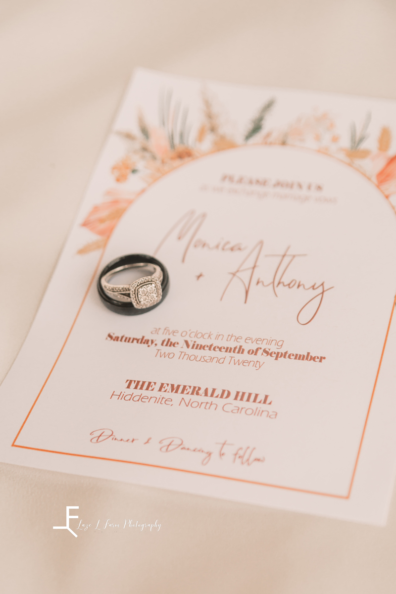 Laze L Farm Photography | Styled Shoot | The Emerald Hill | Invite and rings