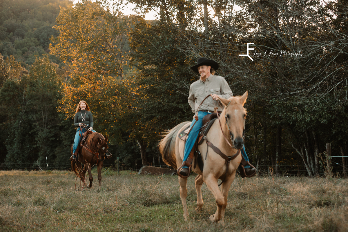 Laze L Farm Photography | Western Lifestyle | Taylorsville NC | riding towards the camera