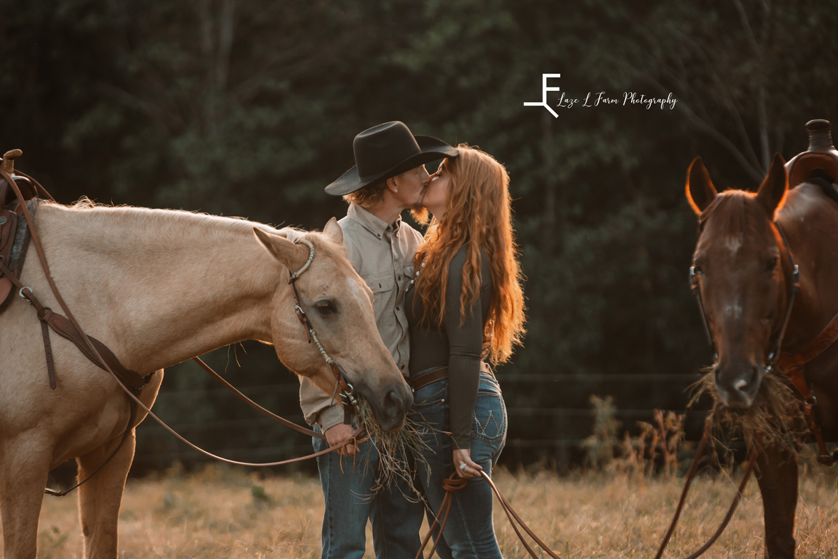 Laze L Farm Photography | Western Lifestyle | Taylorsville NC | kissing