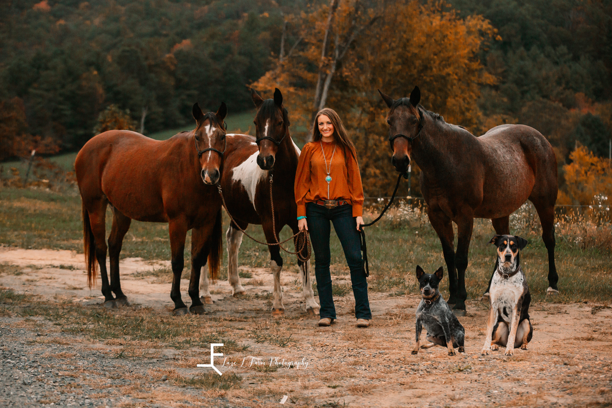 Laze L Farm Photography | Western Lifestyle | West Jefferson NC | photos with all horses and dogs