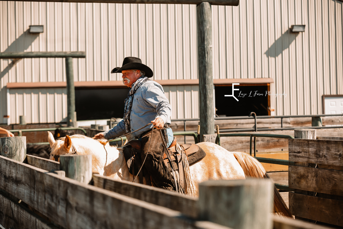 Laze L Farm Photography | Black Lick Cattle Company | Rural Retreat Va | man riding horses