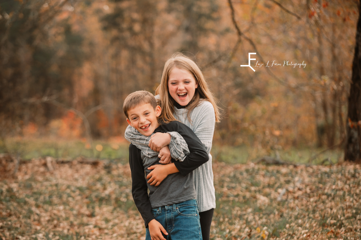 Laze L Farm Photography | Farm Session | Taylorsville NC | kids laughing