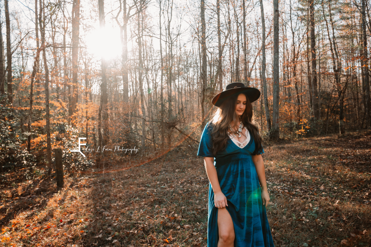 Laze L Farm Photography | Western Lifestyle | Taylorsville NC | against the trees