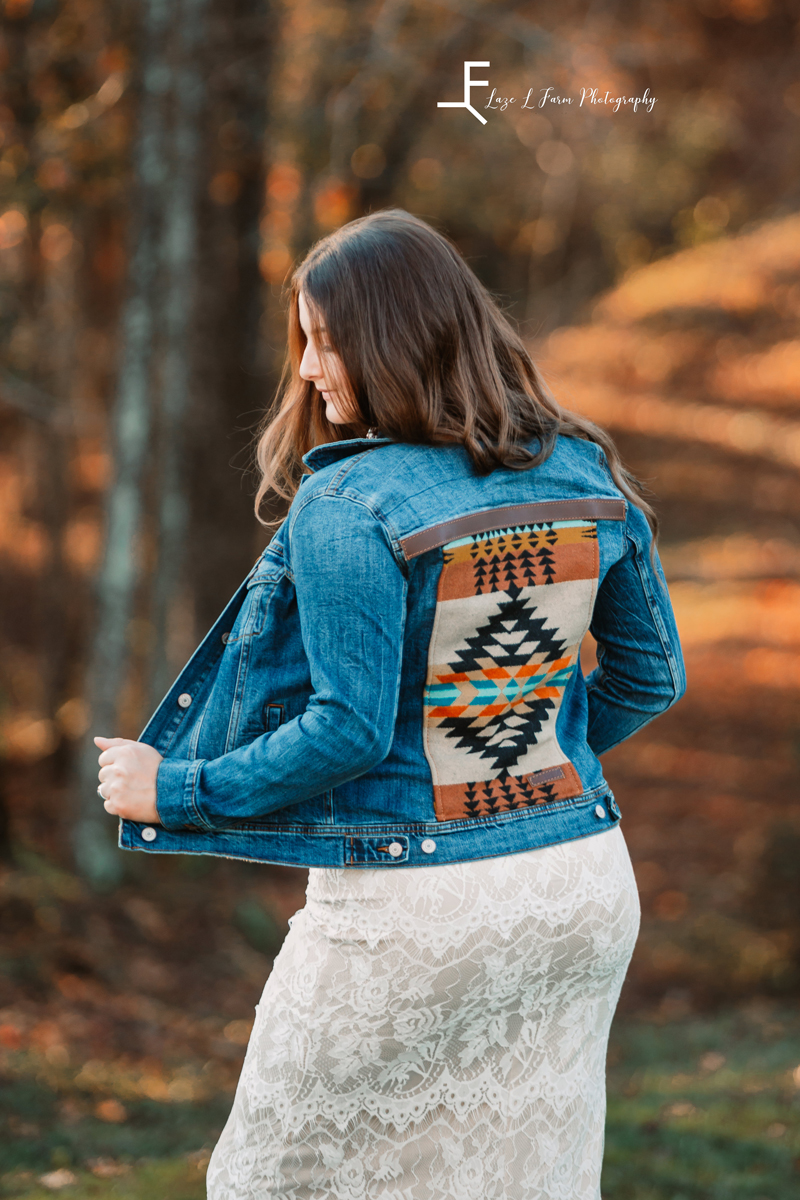 Laze L Farm Photography | Western Lifestyle | Taylorsville NC | posing the jean jacket
