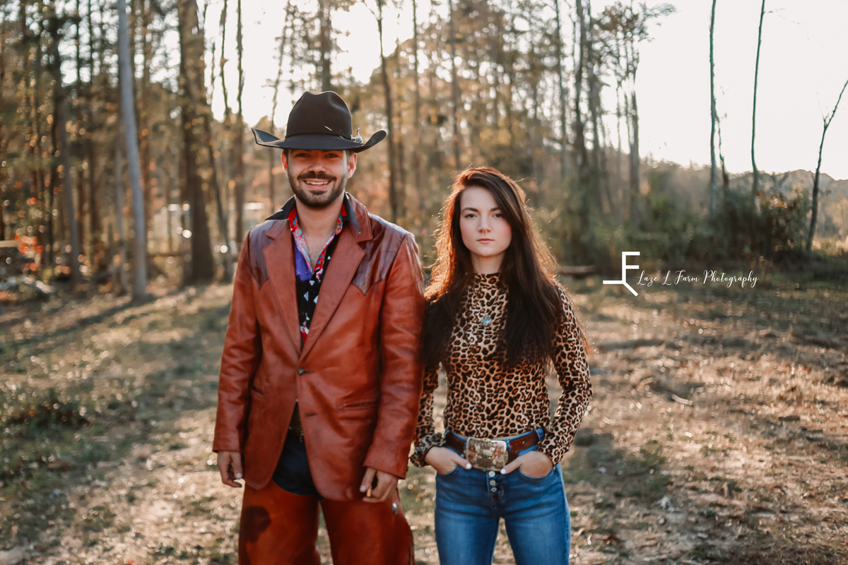 Laze L Farm Photography | Farm Session | Cleveland NC | Kelsie and brother standing together