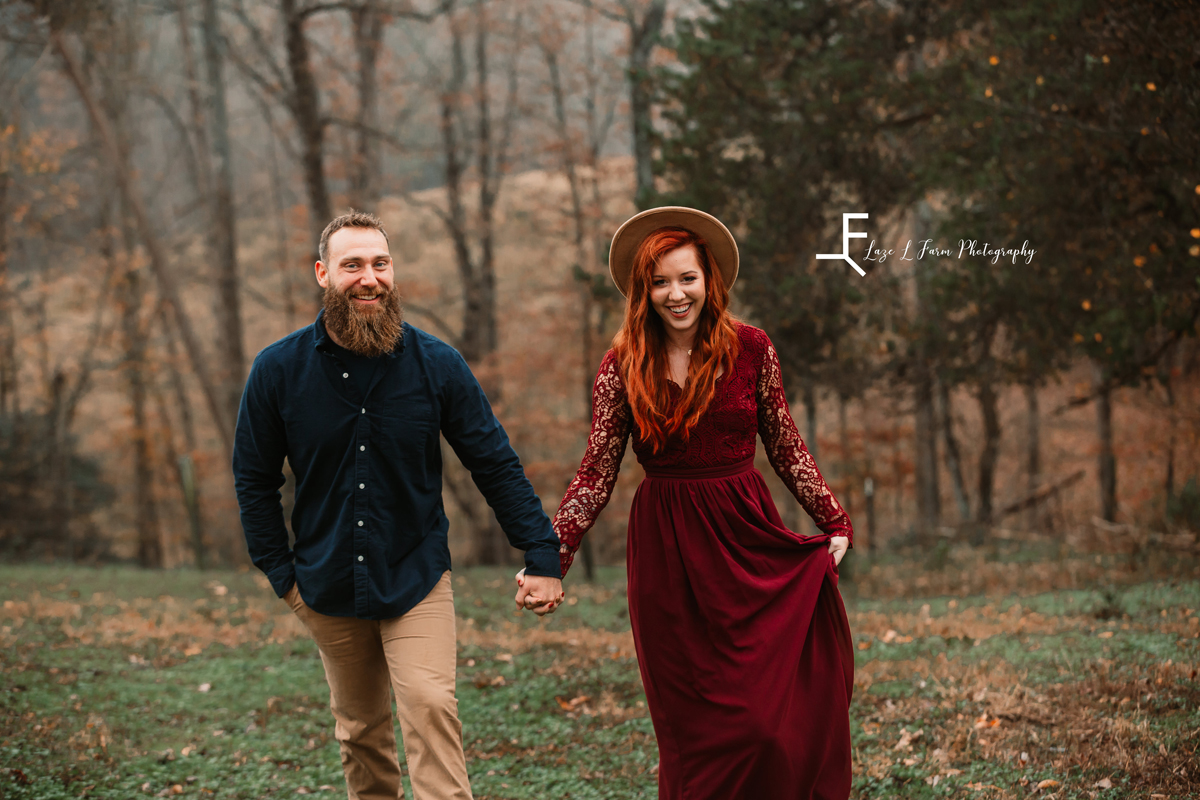 Laze L Farm Photography | Farm Session | Taylorsville NC | candid walking towards the camera