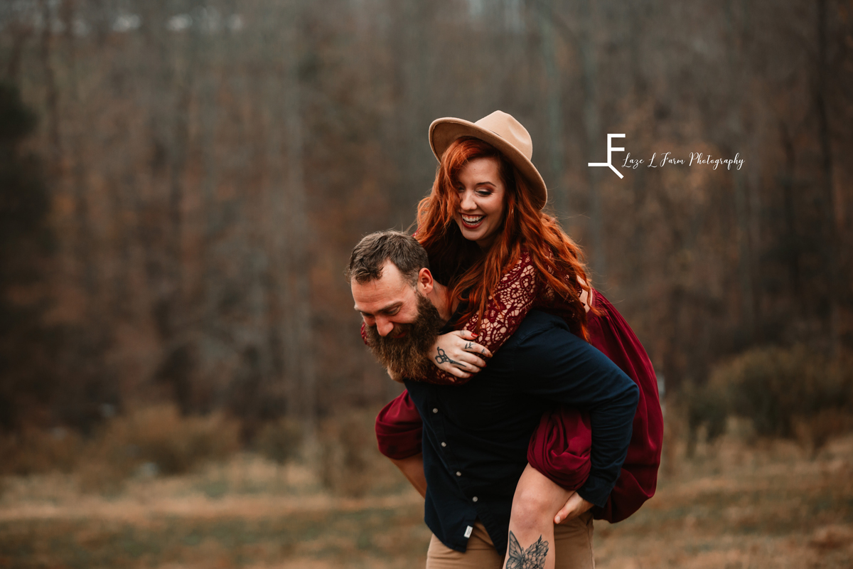 Laze L Farm Photography | Farm Session | Taylorsville NC | piggy back ride