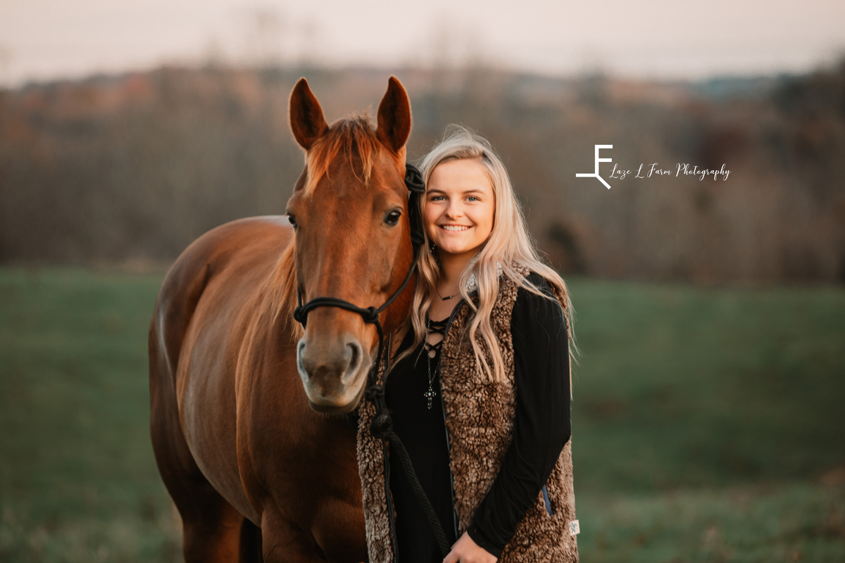 Laze L Farm Photography | Western Lifestyle | Taylorsville NC | anna posed with her horse, third outfit