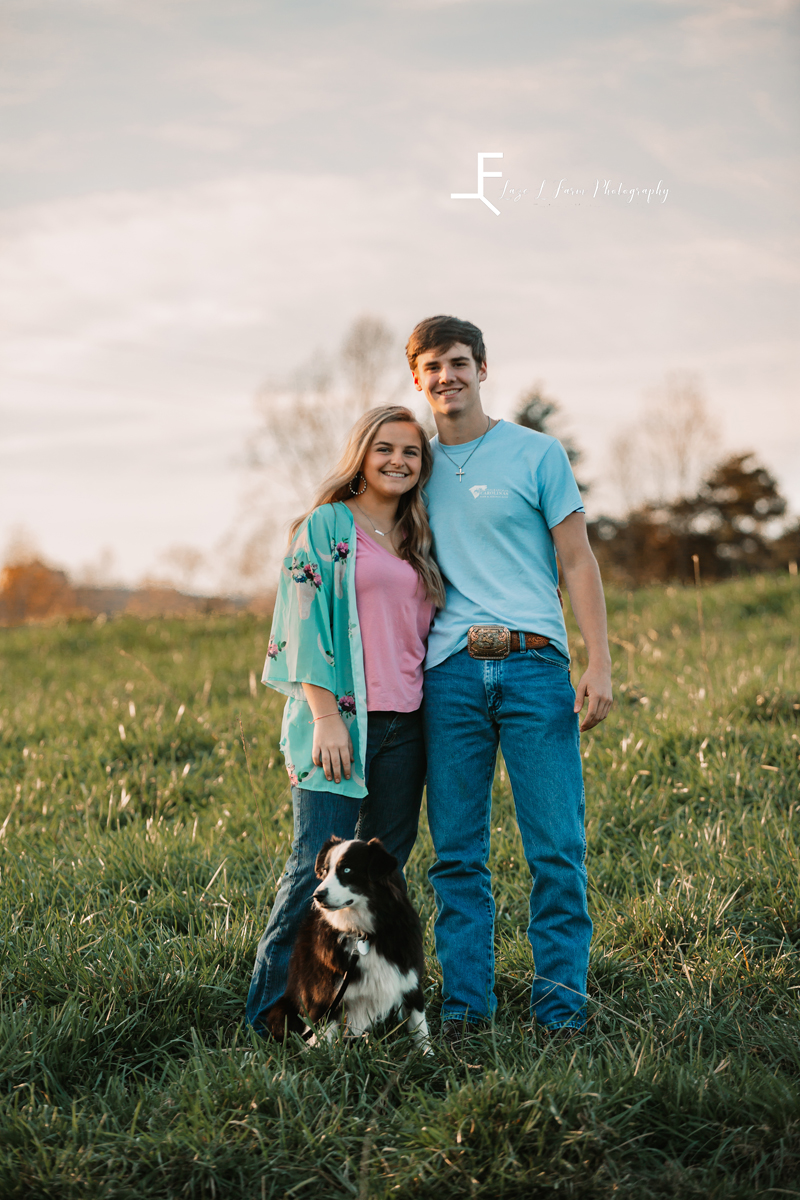 Laze L Farm Photography | Western Lifestyle | Taylorsville NC | posed of anna, boyfriend, and dog