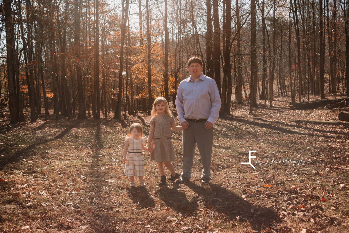 Laze L Farm Photography | Farm Session | Taylorsville NC | dad walking with girls