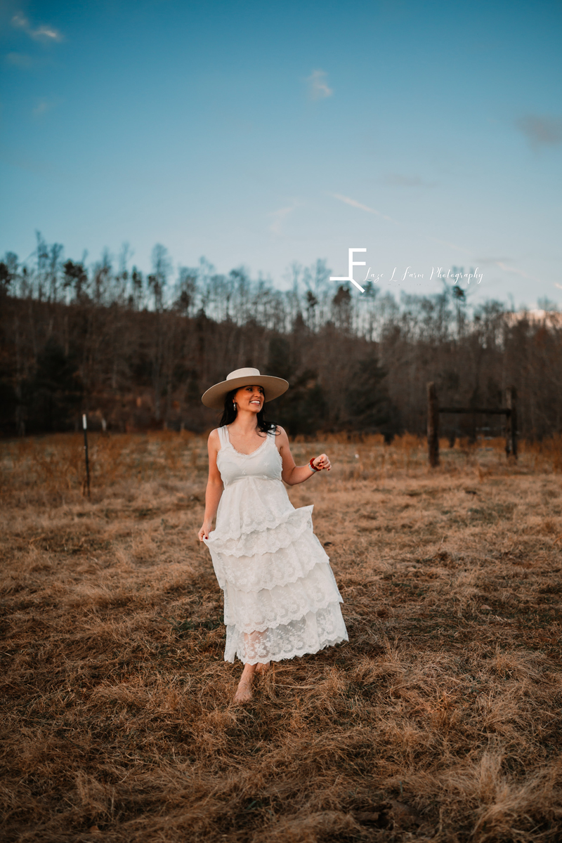 Laze L Farm Photography | Western Lifestyle | Taylorsville NC | twirling dress in the field 