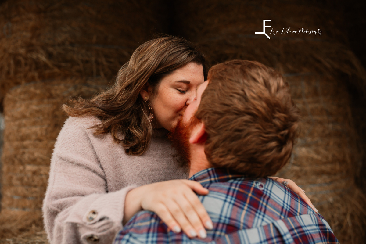Laze L Farm Photography | Engagement Session | Taylorsville NC | couple kissing