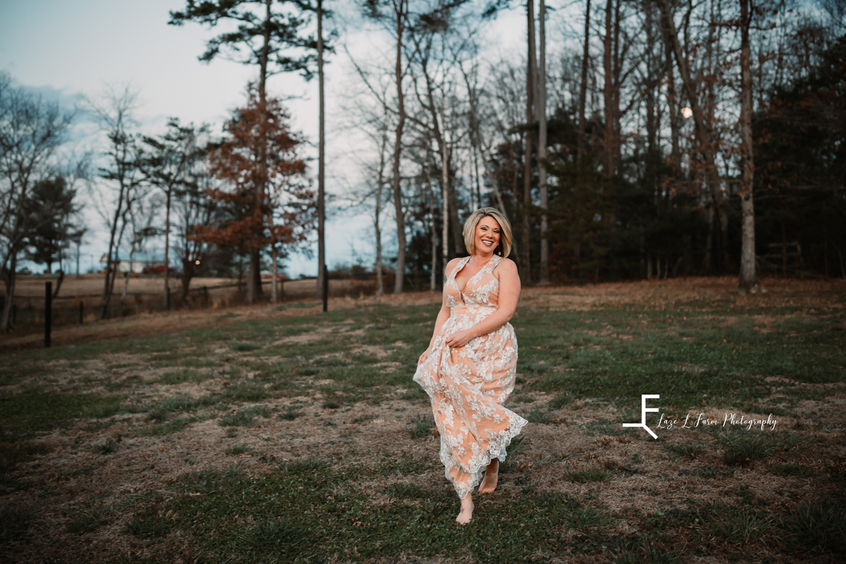Laze L Farm Photography | Equine Photography | Bethlehem NC | twirling in the yard