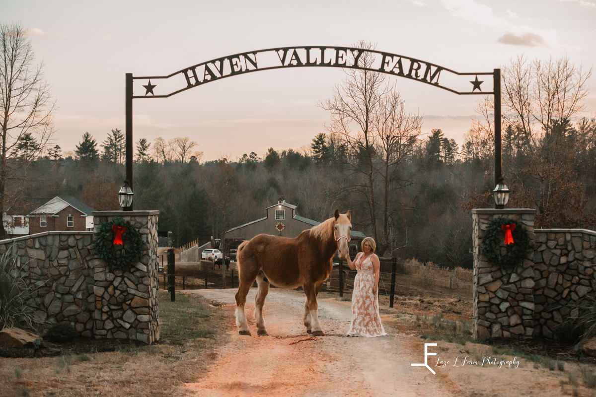 Laze L Farm Photography | Equine Photography | Bethlehem NC | standing in the driveway