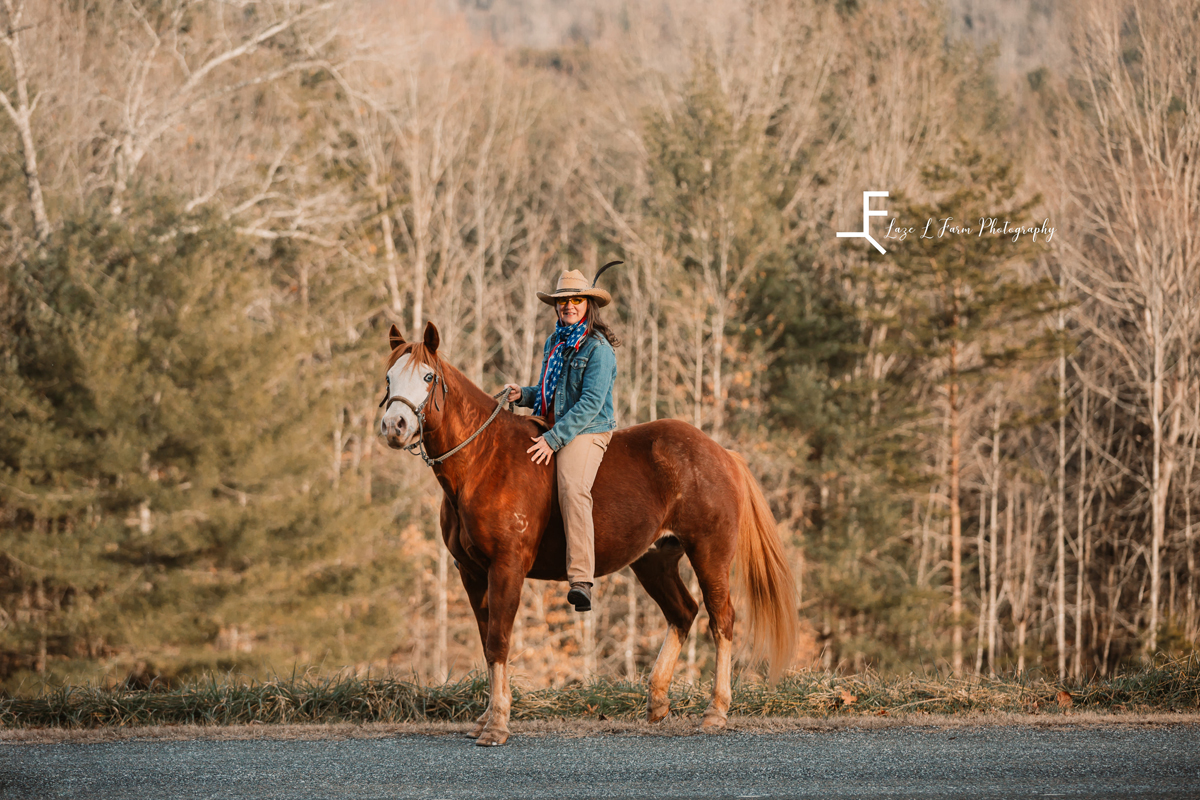 Laze L Farm Photography | Equine Session | Lenoir NC | posed standing in the road