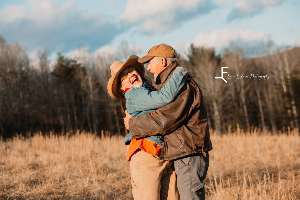 Laze L Farm Photography | Equine Session | Lenoir NC | Larae and Ken hugging