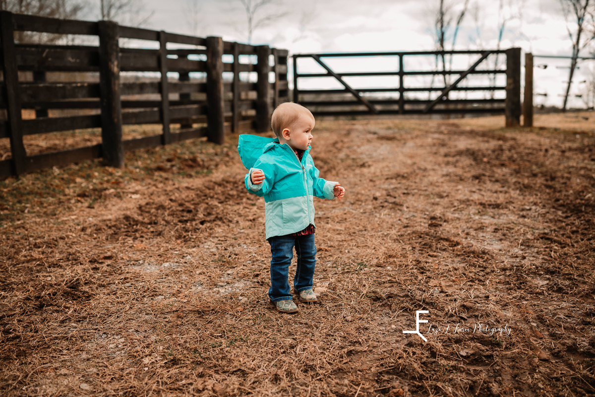  Laze L Farm Photography | Farm Session | Taylorsville NC | lyza walking in the paddock