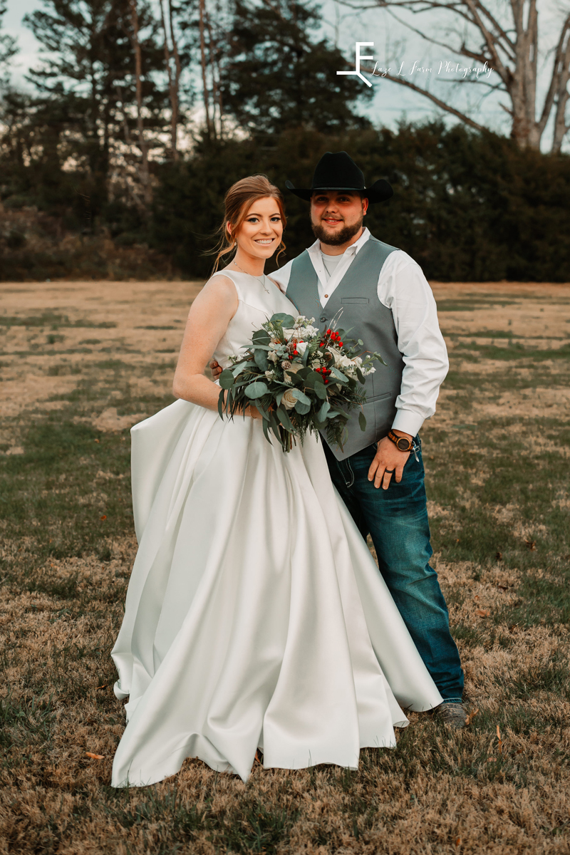 Laze L Farm Photography | Wedding | Yadkinville NC | bride and groom outside posed