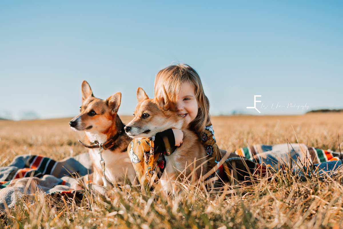 Laze L Farm Photography | Equine Photoshoot | Taylorsville NC | hugging puppies