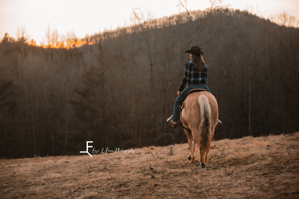 Laze L Farm Photography | Equine Session | Taylorsville NC | riding away