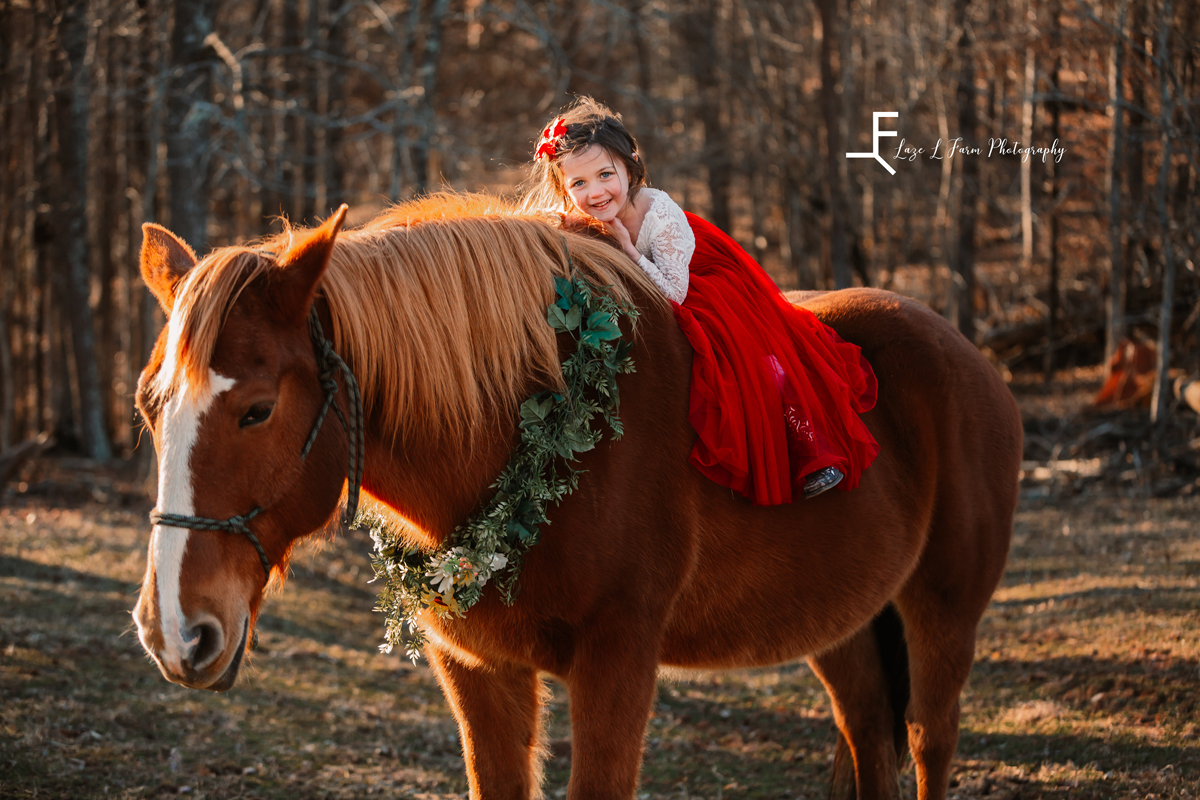 Laze L Farm Photography | Farm Session | Taylorsville NC | daughter riding horse