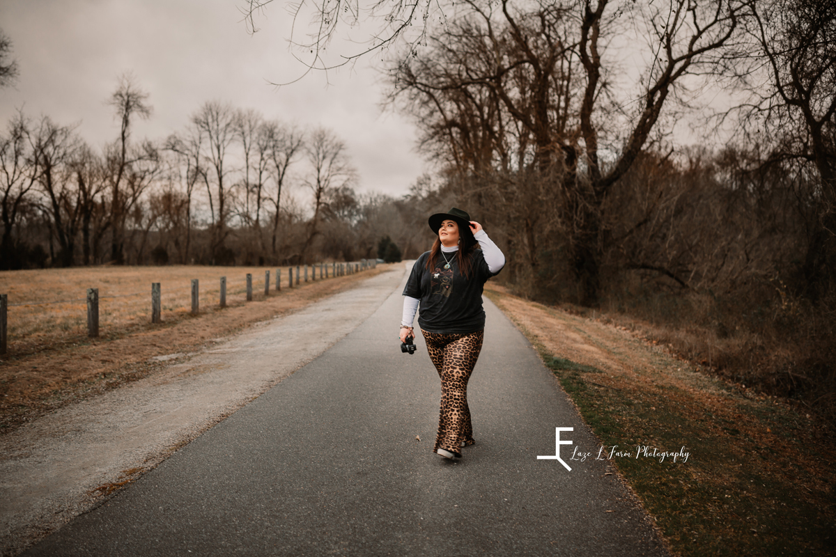 Laze L Farm Photography | Head Shots | Wilkesboro NC | candid walking in the road