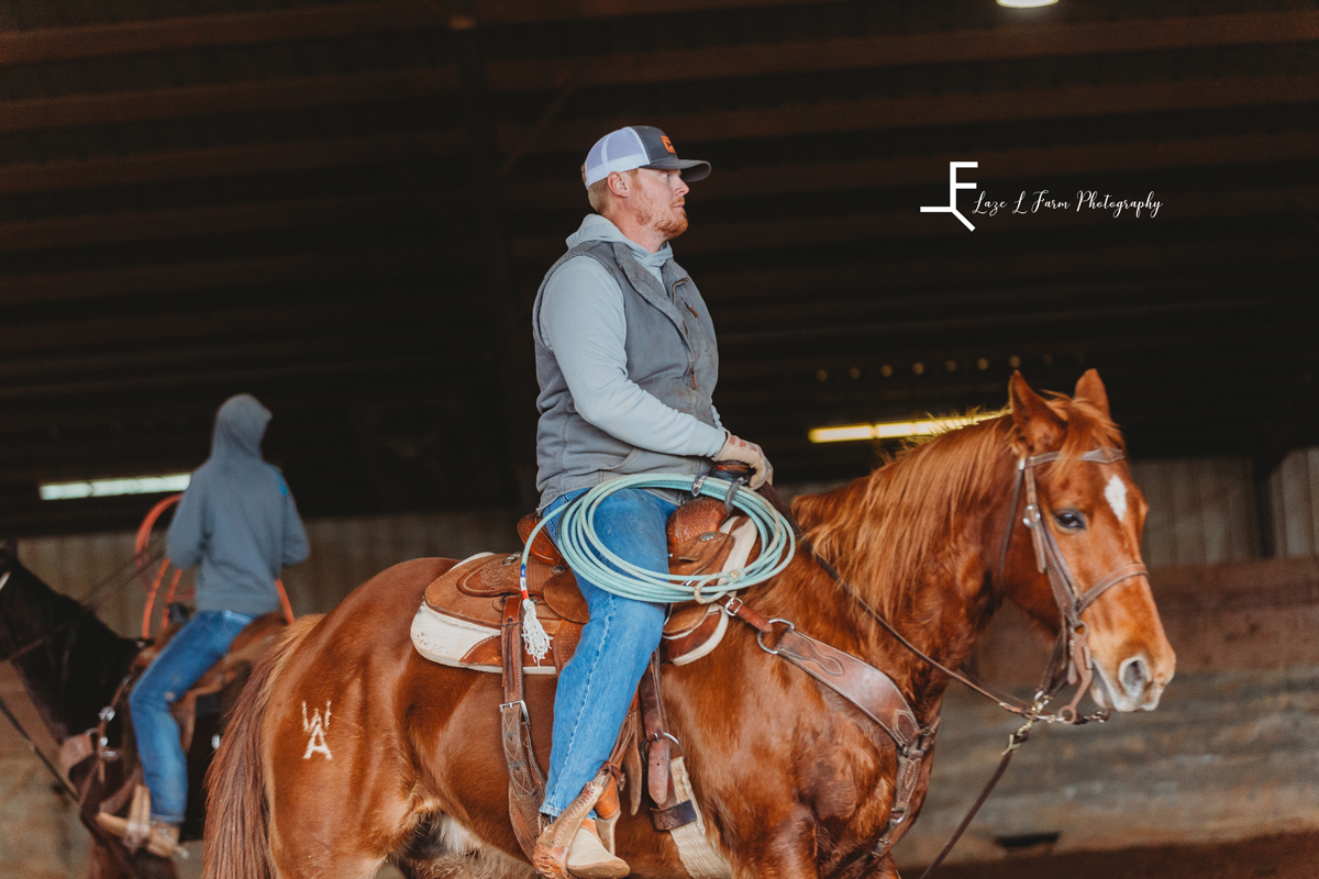 Laze L Farm Photography | Team Roping | H+H Arena | horse and rider for arena roping