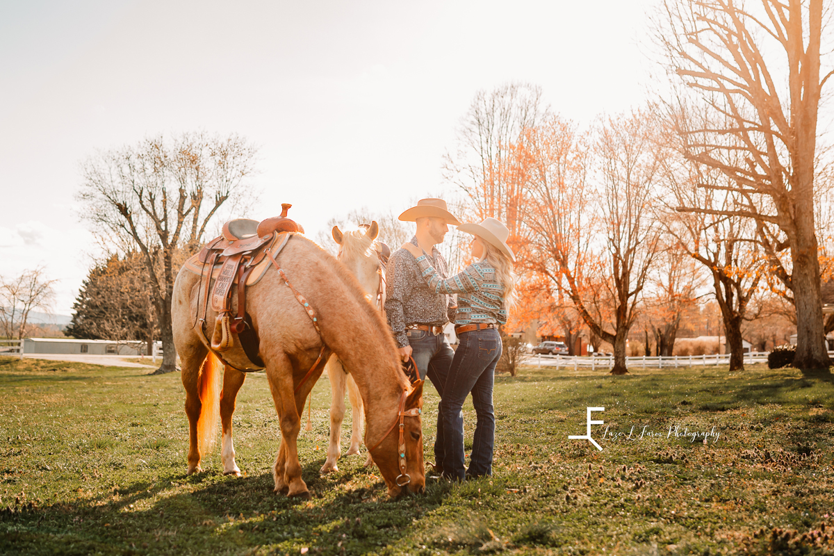 Laze L Farm Photography | Western Lifestyle | Lenoir NC | standing in the field with the horses