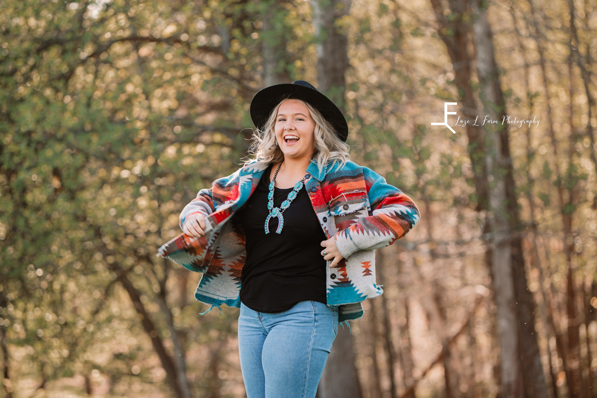 Laze L Farm Photography |Senior Pictures | Taylorsville NC | candid in the woods